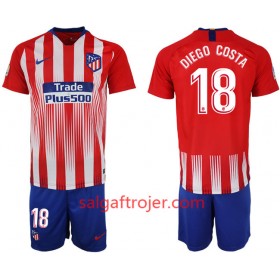 Atlético Madrid Fodboldtrøjer DIEGO COSTA 18 Børn Hjemmebanesæt 2018/19 Kort ærmer
